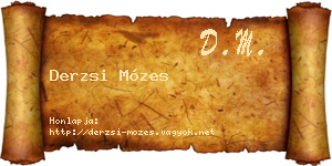 Derzsi Mózes névjegykártya
